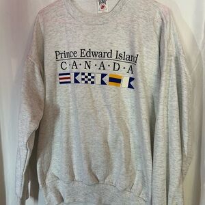 Gray Prince Edward Island Canada Sweater Vintage
